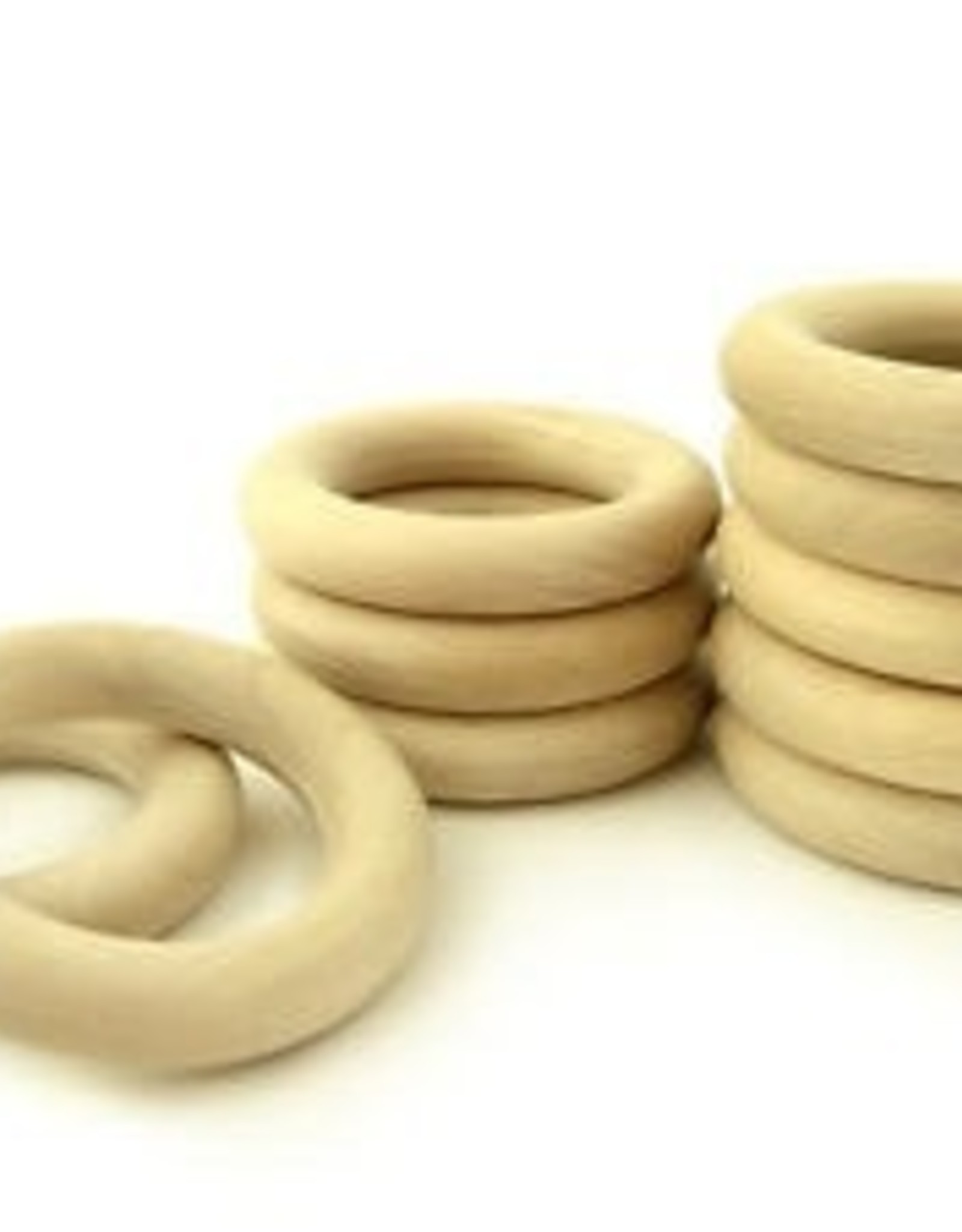 Yarn it & Haberdashery Natural Wood Teether Ring 2 2/8” (56mm)