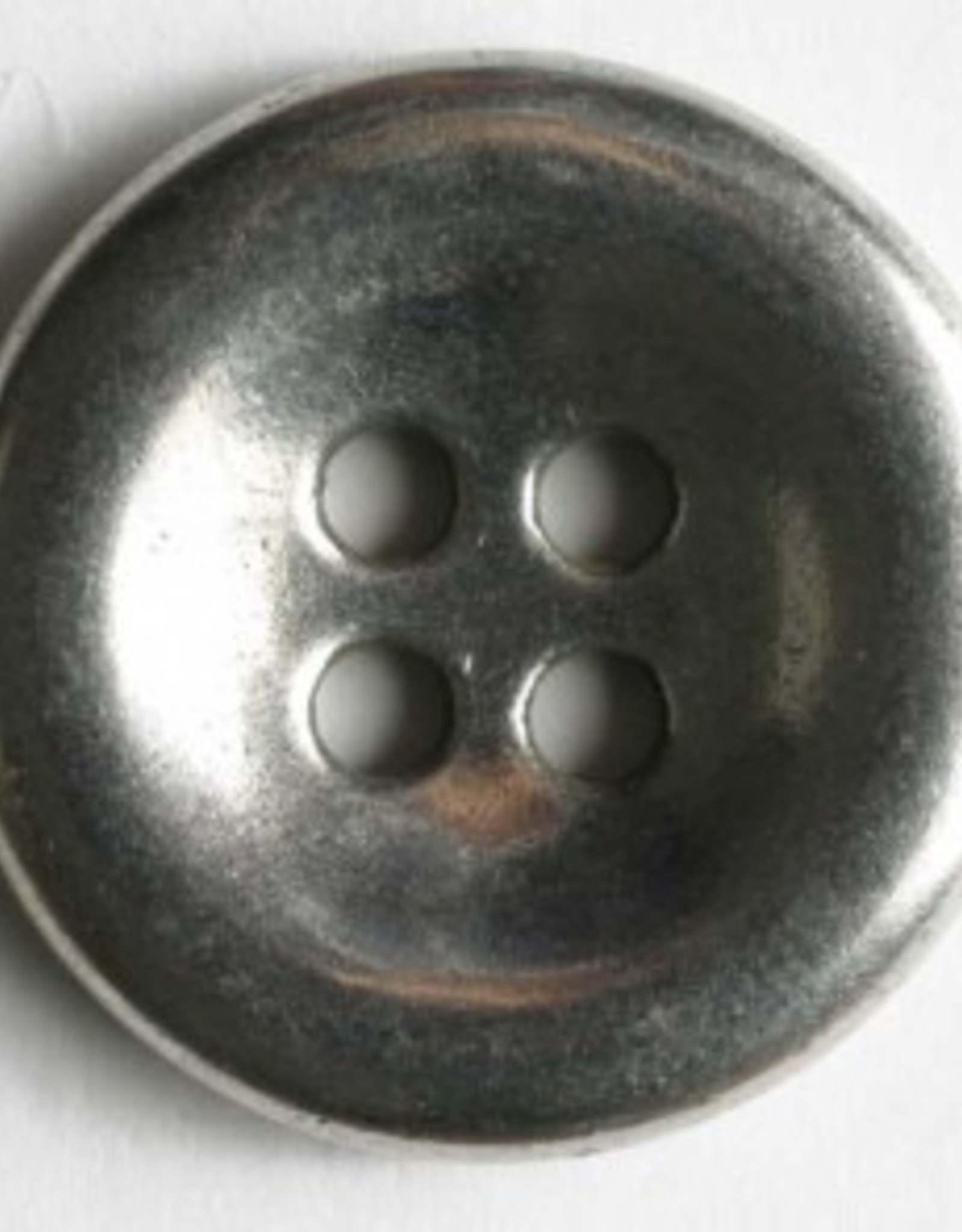 Dill Antique Silver Metal Button, 18mm