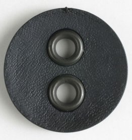 Dill Black Button with Metal Holes, 32 mm