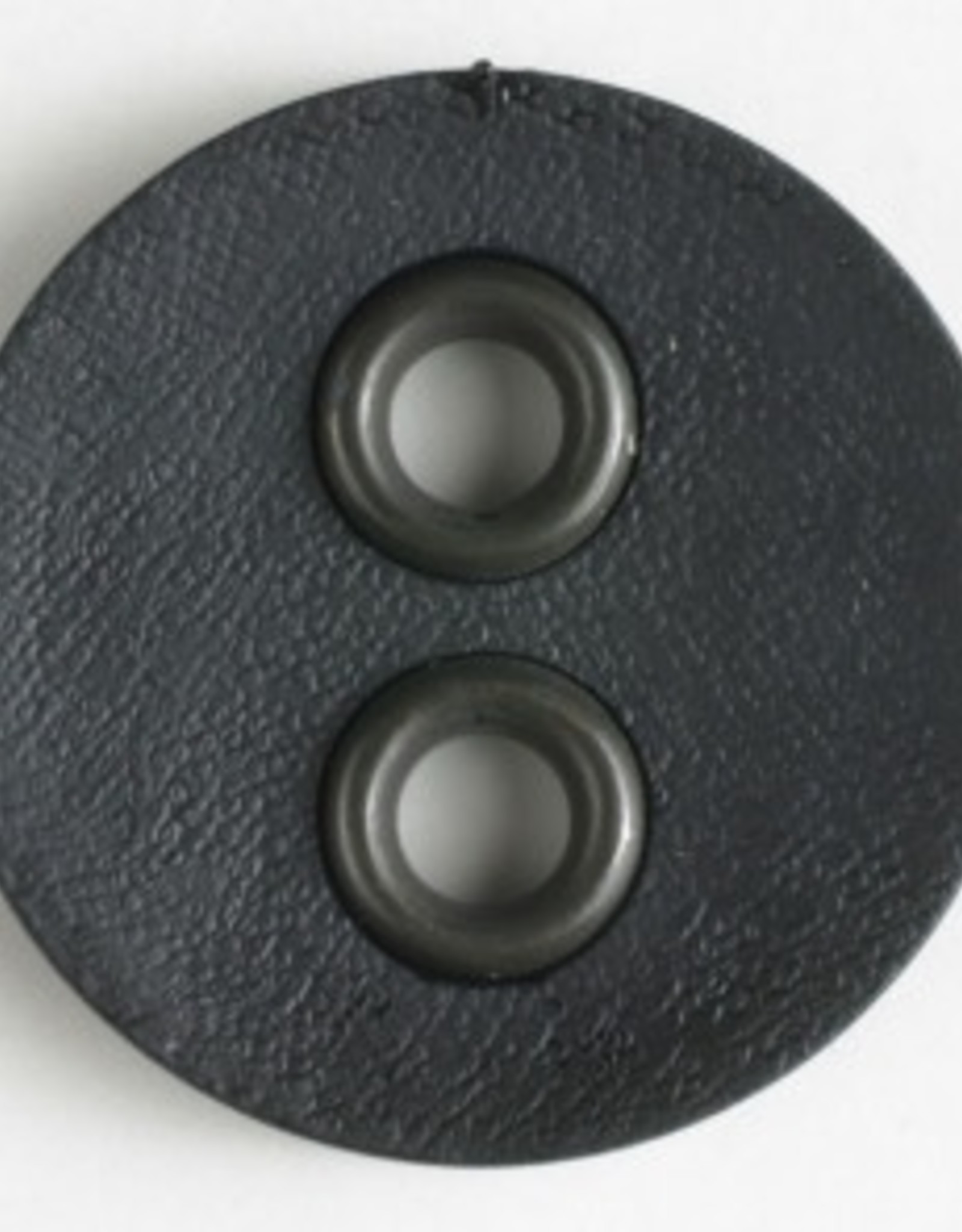 Dill Black Button with Metal Holes, 23 mm