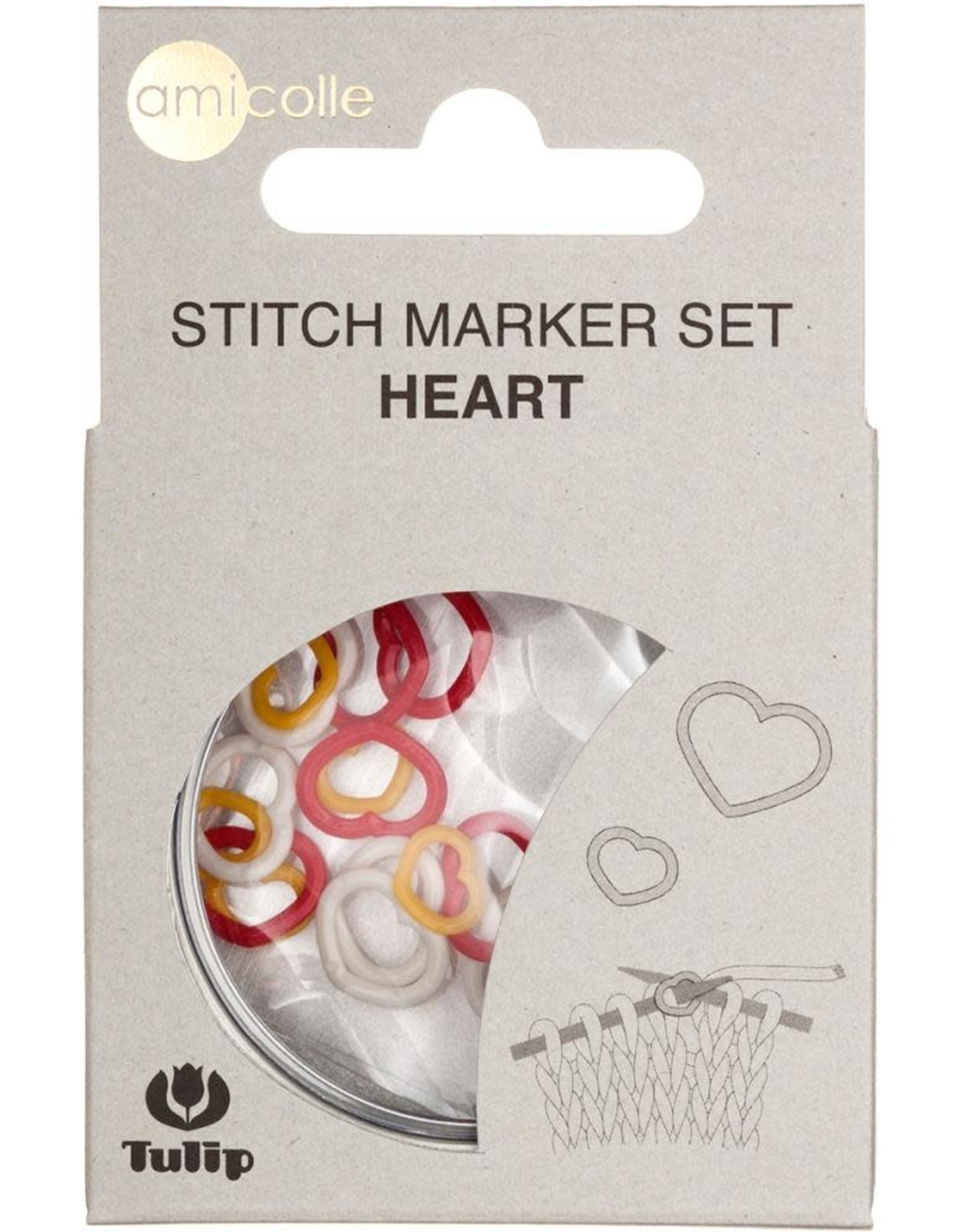 Tulip Tulip Stitch Marker Set -- Hearts