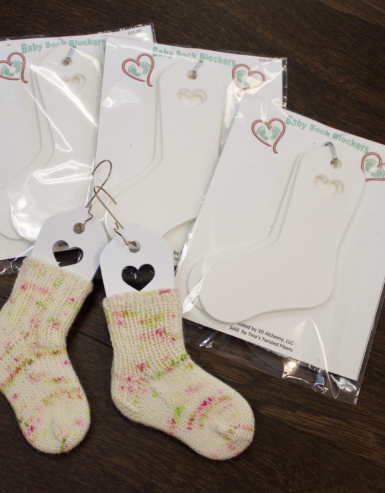 Baby Sock Blocker/Keepsake Set by Tina's Twisted Fibers