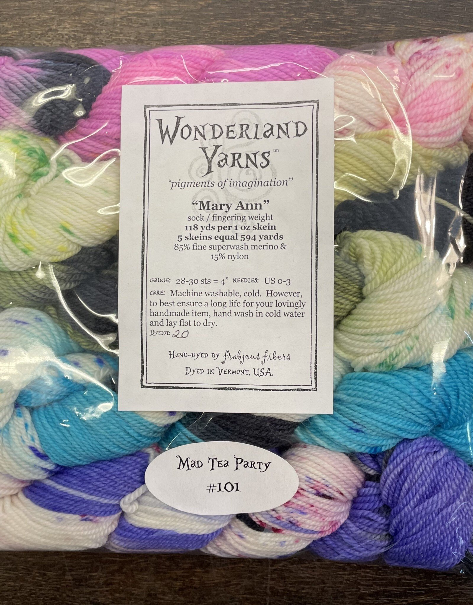 Wonderland Yarn Mary Ann Mini Skein Packs by Wonderland Yarn