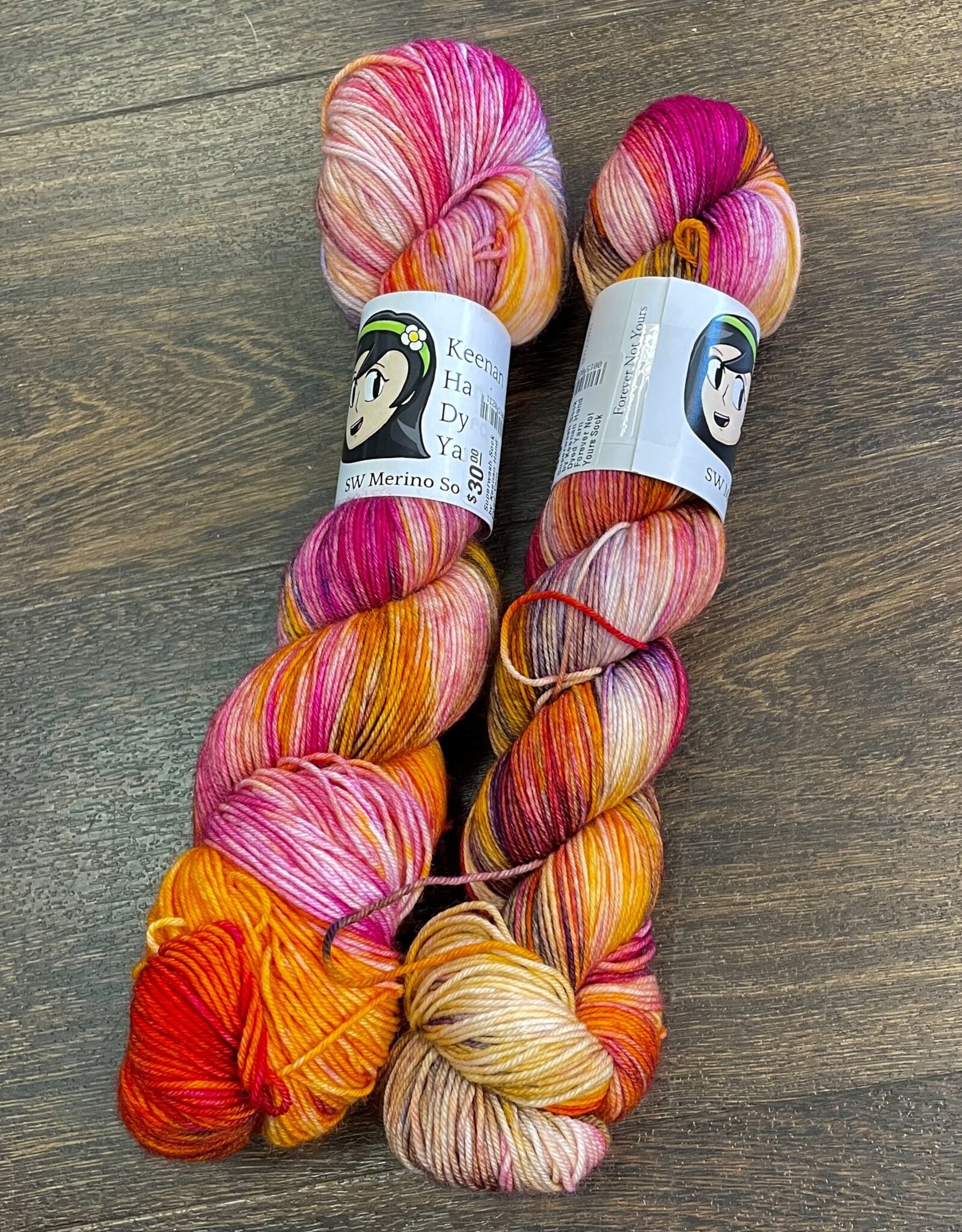 Keenan Hand Dyed Yarn Superwash Sock by Keenan Hand Dyed Yarn Color Set 1