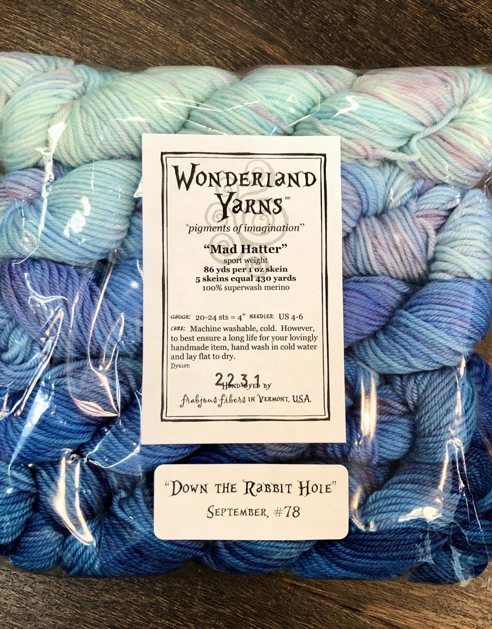 Wonderland Yarn Mad Hatter Mini Skein Packs by Wonderland Yarn