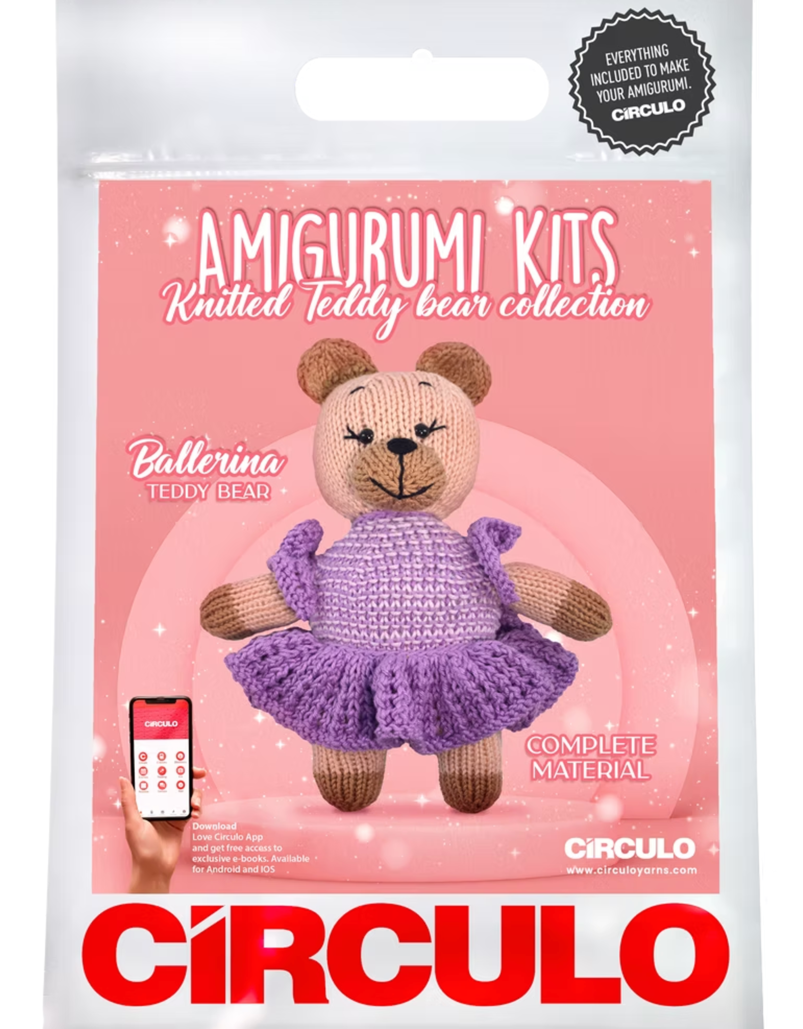 Circulo Knitted Teddy Bear Collection Amigurumi Kits by Circulo
