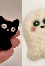 Tracy Kadonaga Needle Felting: Cat and Ghost Pins - Monday, October 12, 3:30-5:30pm