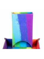 Metallic Dice Games Dice Tower Fold-Up Velvet Rainbow