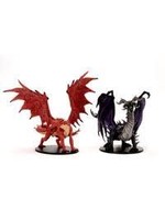 WizK!ds Pathfinder, Adult Red & Black Dragons, Painted