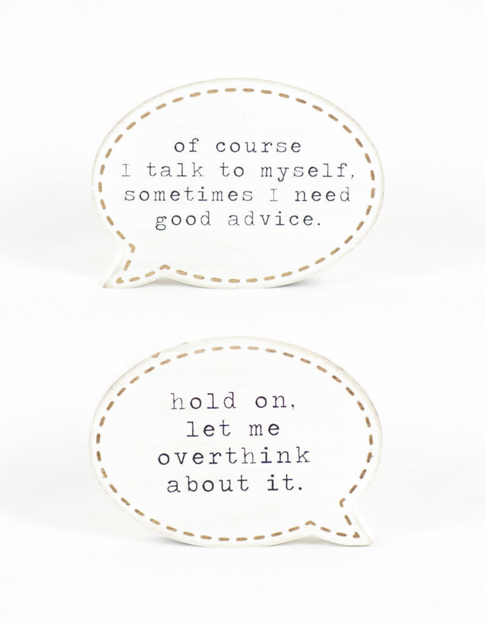 Home 11425 DOUBLE SIDED WOOD COUTOUT (OVERTHINK/GOOD ADVICE)