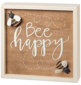 Summer 2022 101717 INSET BOX SIGN - BEE HAPPY