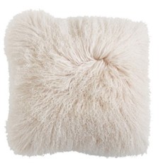 Square Mongolian Lamb Fur Pillow