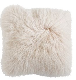 Square Mongolian Lamb Fur Pillow