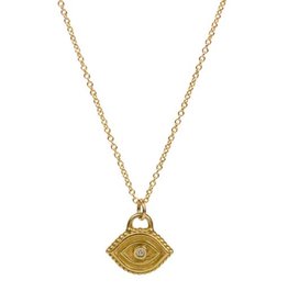 Lulu Seva Necklace Yellow Bronze w Diamond