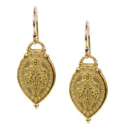 Lulu Prayer Earrings Yellow Bronze
