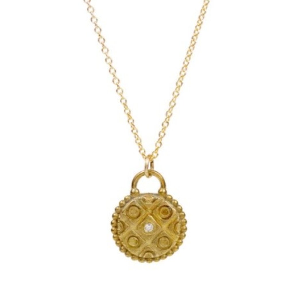 Lulu Marrakesh Necklace Yellow Bronze w Diamond