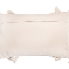 Cotton & Chenille Woven Lumbar Pillow w/ Fringe