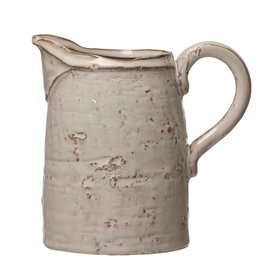 Stoneware Pitcher, Reactive Glaze