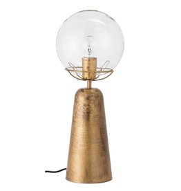 Metal Table Lamp with Glass Shade & Inline Switch