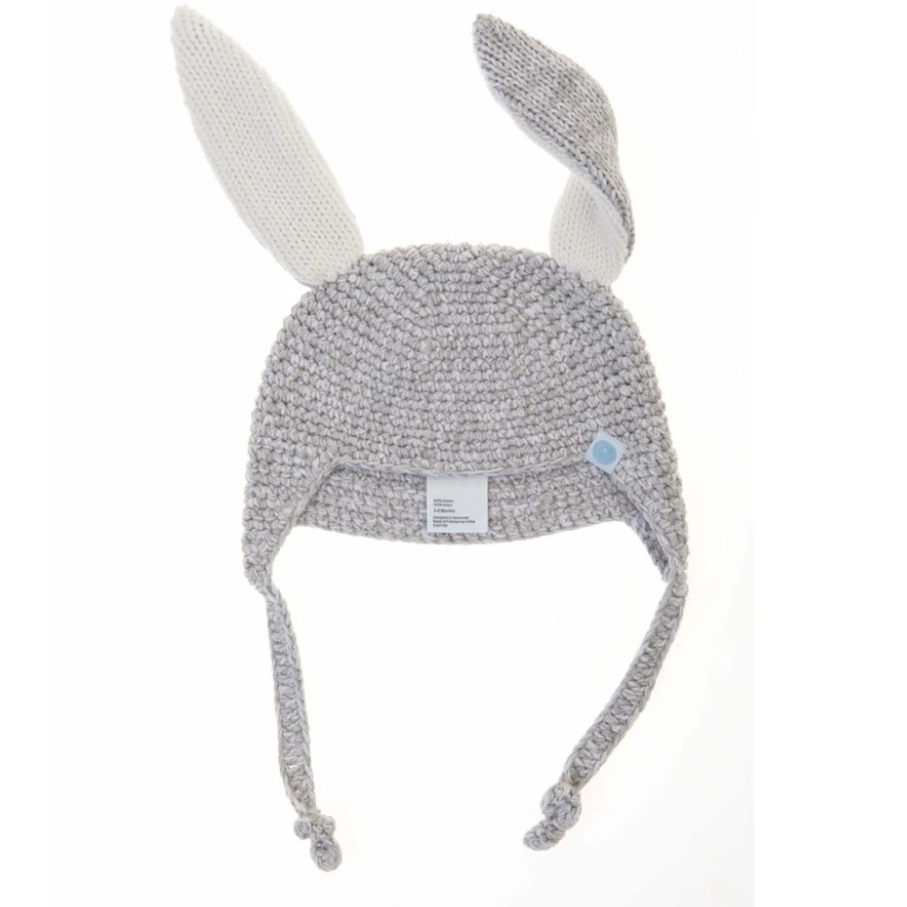 Beba Bean Crochet Bunny Toque Grey