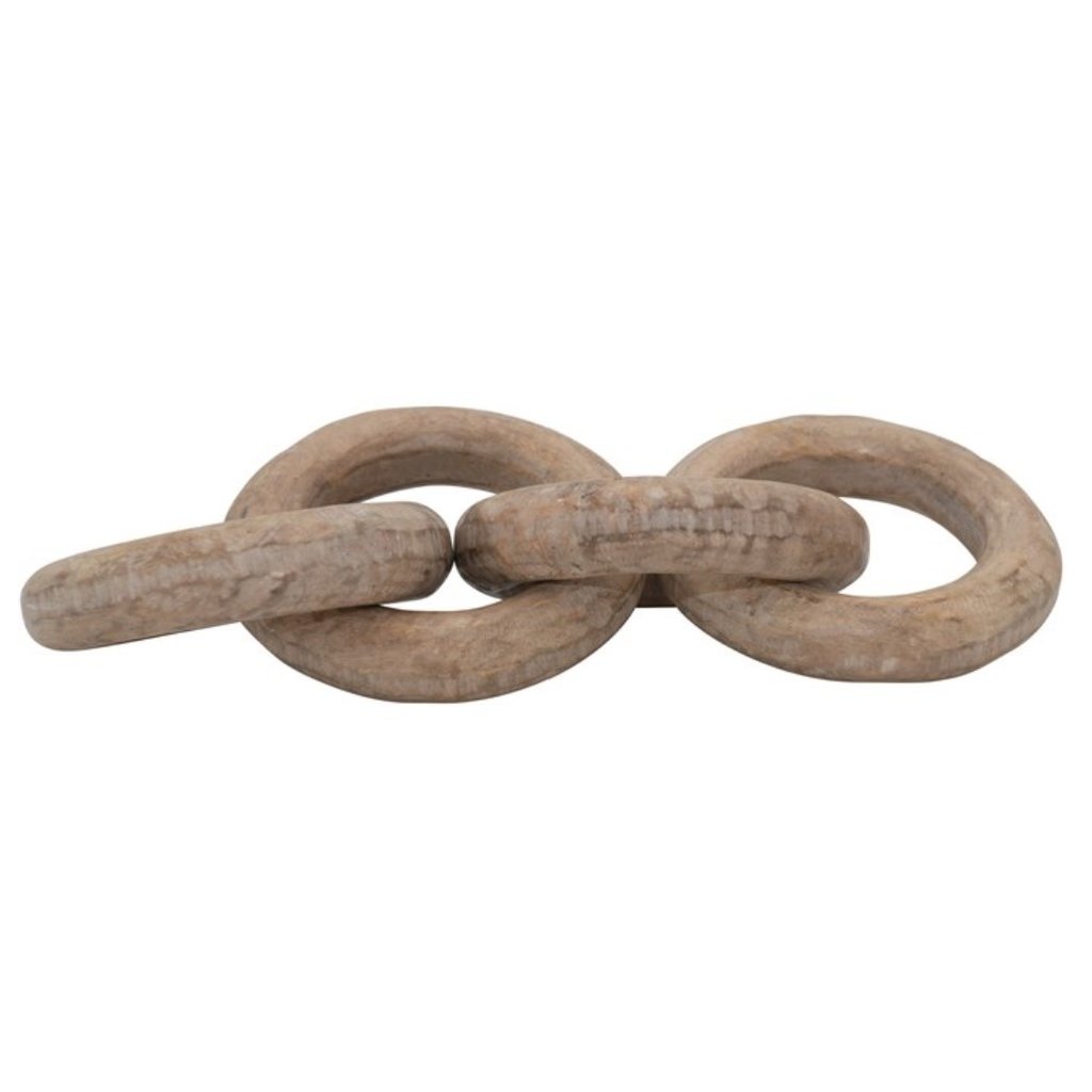20"L Mango Wood Carved Chain,