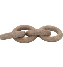 20"L Mango Wood Carved Chain,