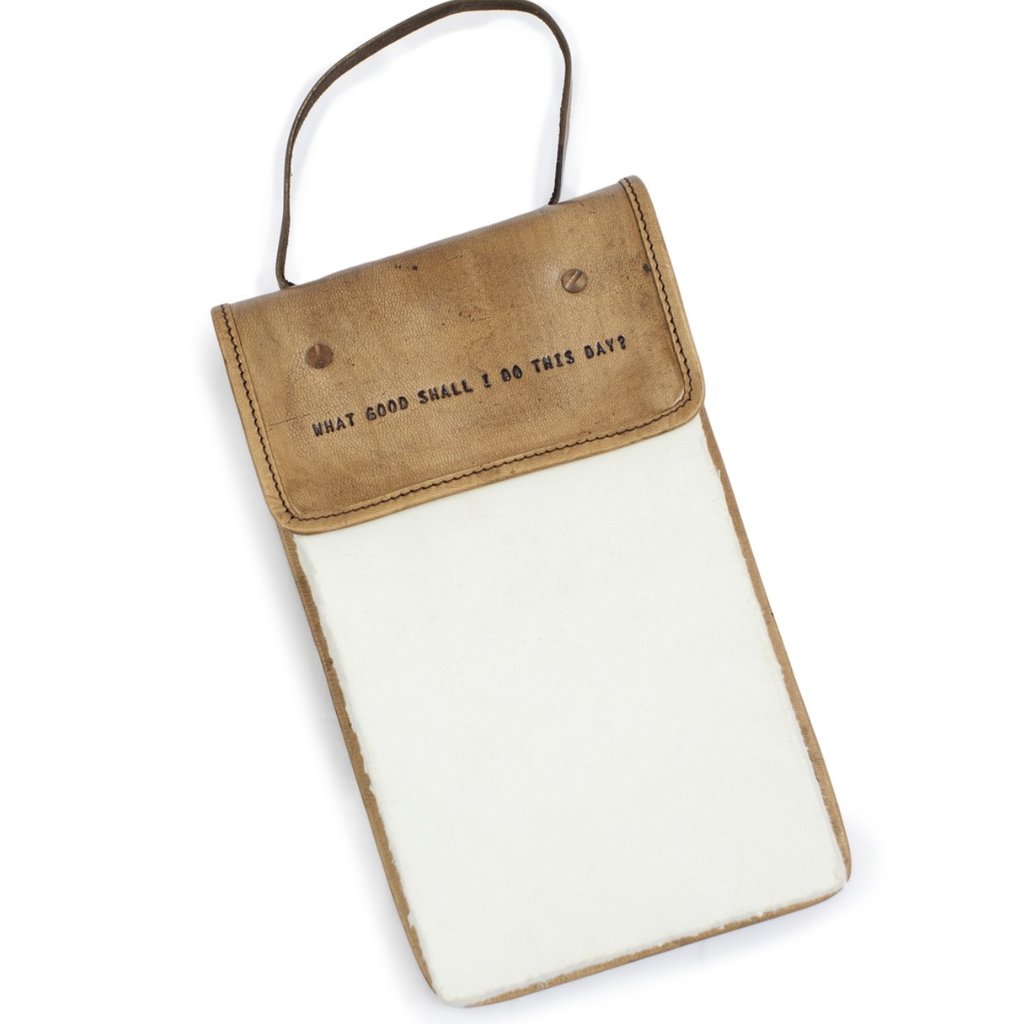 Sugarboo What Shall I Do This Day Hanging Leather Journal