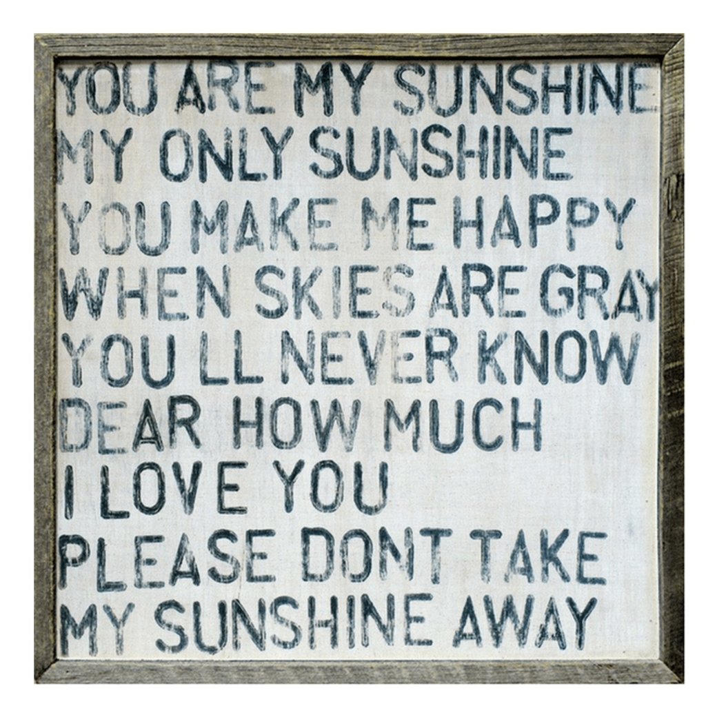 Sugarboo You Are My Sunshine (Grey Wood) - Art Print 2x2