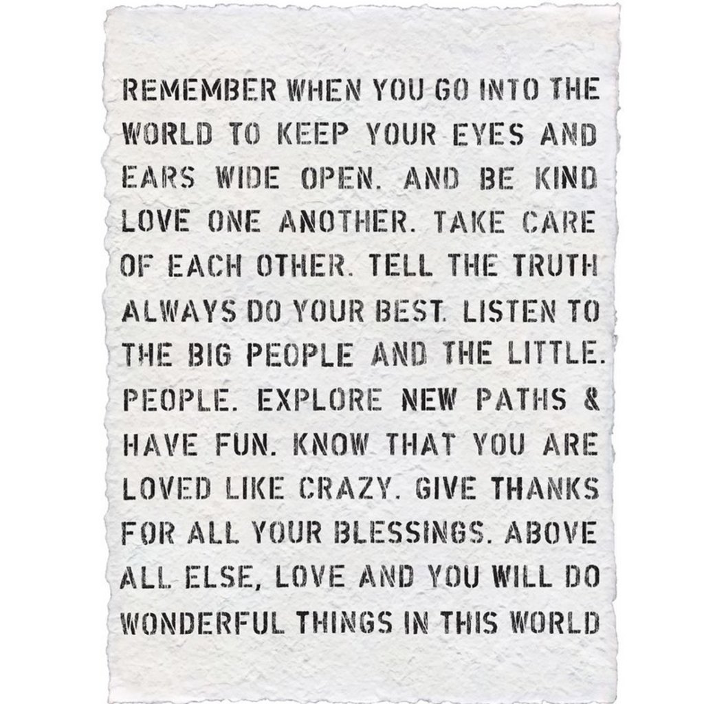 Sugarboo Handmade Paper Print - Remember When - 12"x16