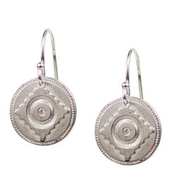 Lulu Leela Earrings Sterling Silver w Diamond