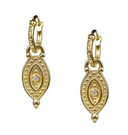 Lulu Athena Hoops Yellow Bronze w Diamond