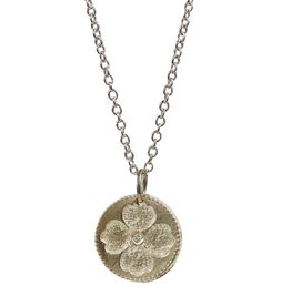 Lulu Flynn Necklace Sterling Silver w Diamond