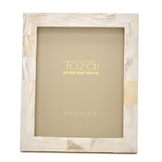 Two's Company Mother of Pearl 8 x 10 Frame in Gift Box
