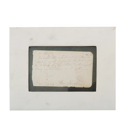 7"L x 9"H Marble Photo Frame, White