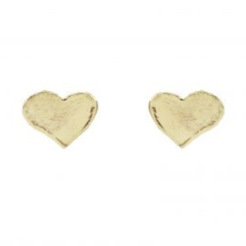Marcia Moran 18k gold plated small molten heart stud