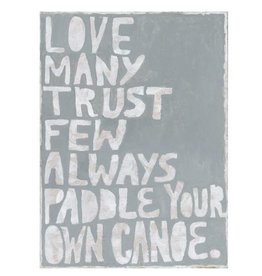 Sugarboo Art Print - Paddle Your Own Canoe - Gallery Wrap - 33" x 44.75"