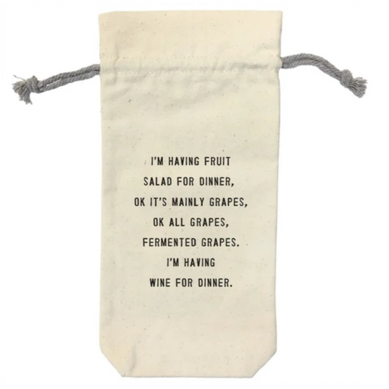 Sugarboo Ok, I'm Having Wine For Dinner Wine Bag