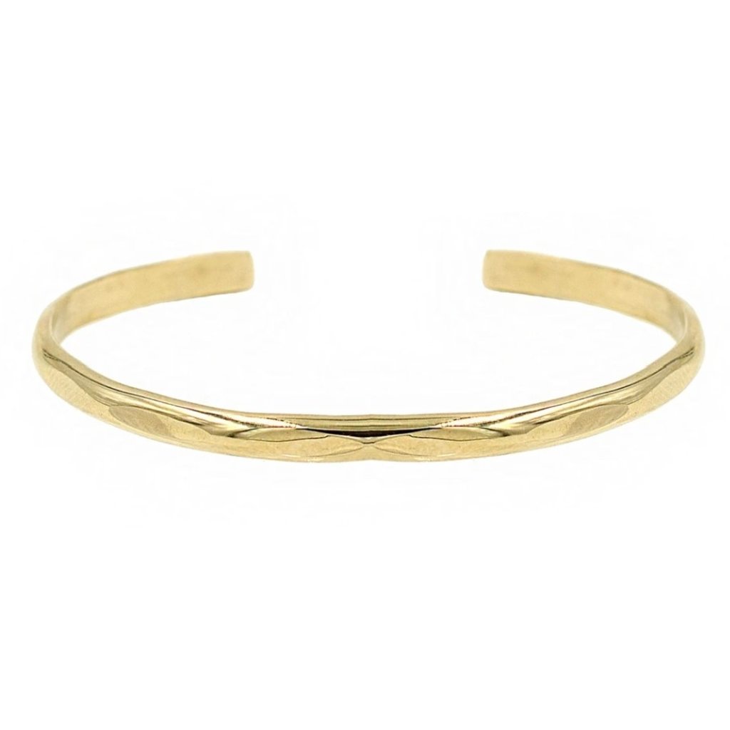 Paradigm Angle Hammered Cuff Gold Fill