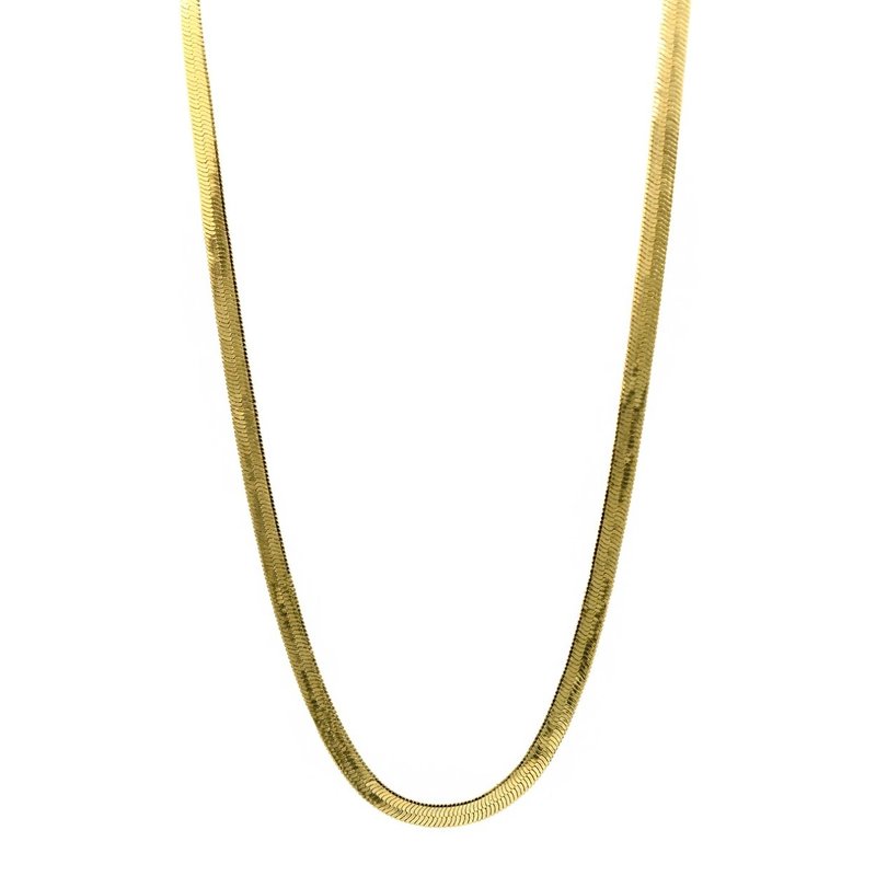 Paradigm Large Gold Overlay Herringbone Necklace