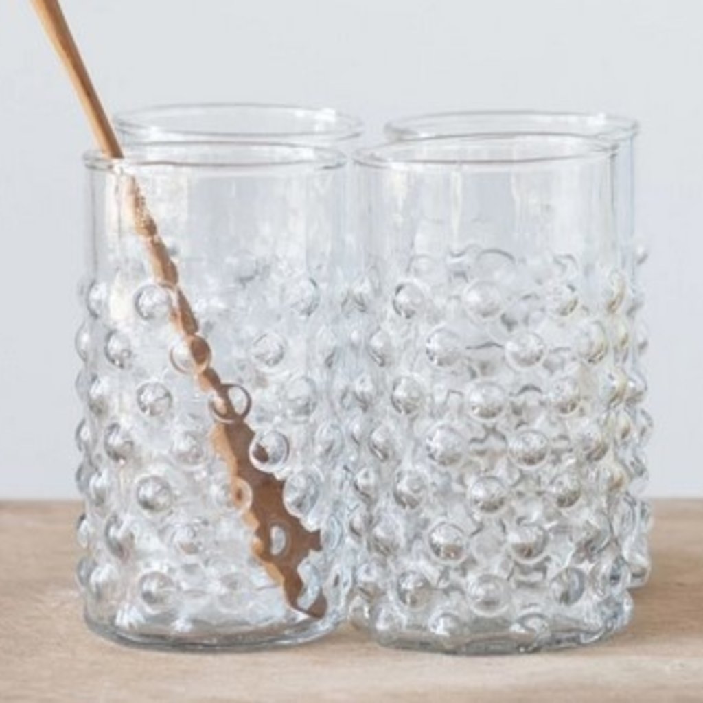 Hobnail Drinking Glass Set of 4