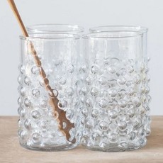 Hobnail Drinking Glass Set of 4