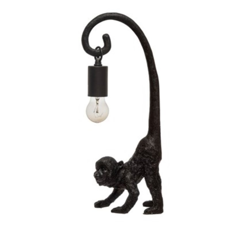 Resin Monkey Wall Sconce/Table Lamp with Inline Switch