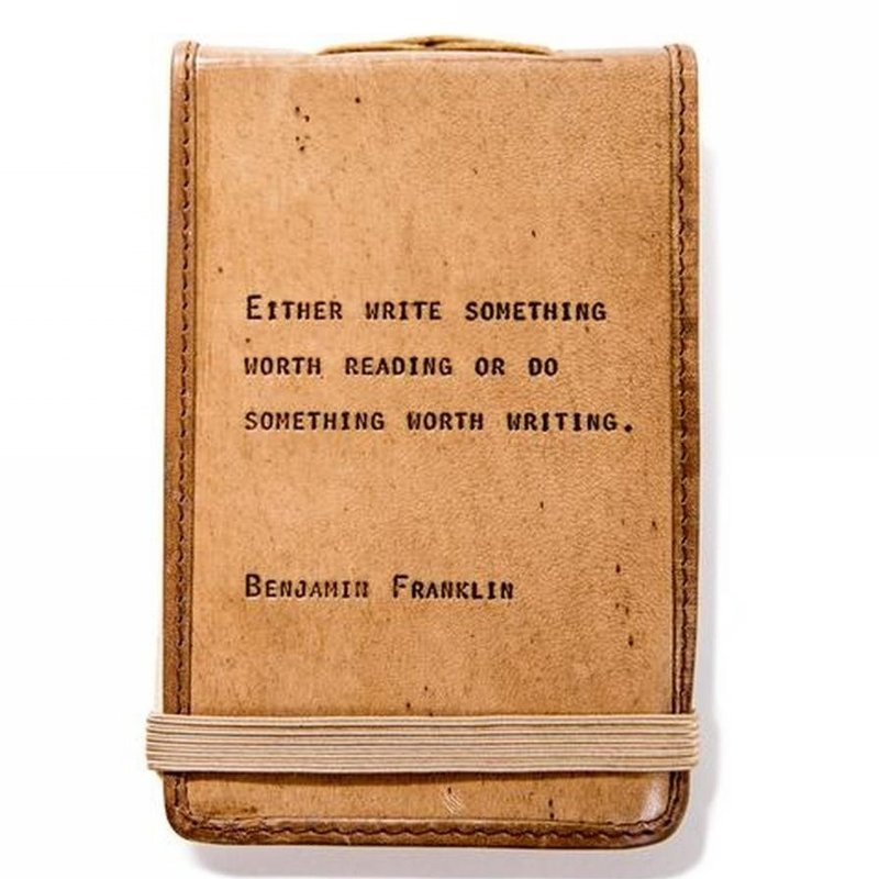 Sugarboo Mini Benjamin Franklin Leather Journal - 4"x6"