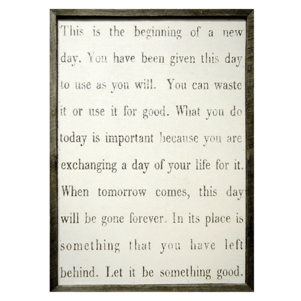 Sugarboo Art Print - This Is The Beginning - Grey Wood - 34.75" x 46.50"