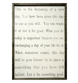 Sugarboo Art Print - This Is The Beginning - Grey Wood - 34.75" x 46.50"