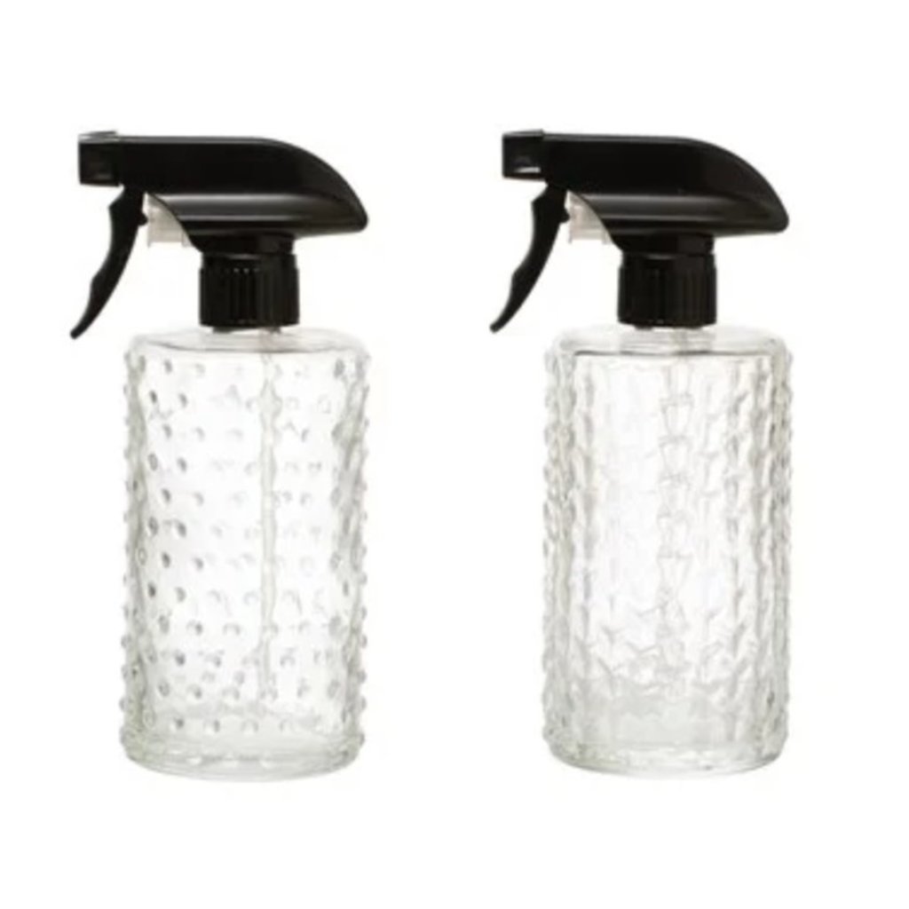 Embossed Glass Spray Bottle