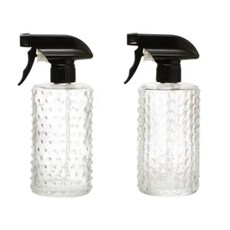 Embossed Glass Spray Bottle