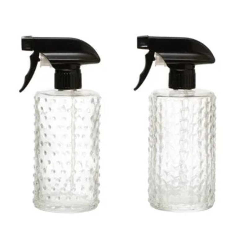 Embossed Glass Spray Bottle