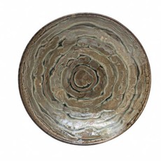 Decorative Stoneware Platter, Reactive Glaze