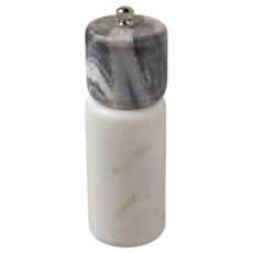 BE HOME White & Gray Marble Pepper Mill
